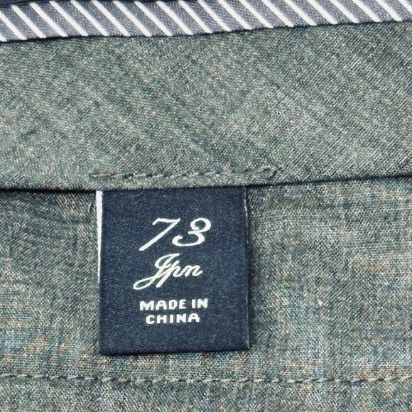Land’s End Tollegno 3D Wool Tailored Fit Grey Striped Pants. Size 10. - Picture 5 of 13